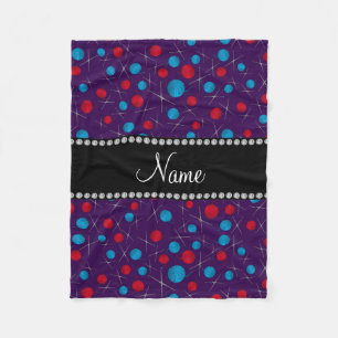 Aangepaste naam paars haakpatroon fleece deken