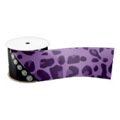 Aangepaste naam paars leopard-patroon lint (Spoel)