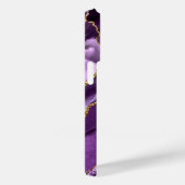 Aangepaste naam Paarse Gouden Glitter iPhone Case (Achterkant / Rechts)