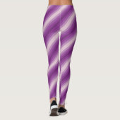 Aangepaste naam Paarse pasta Stripe Yoga Leggings (Achterkant)