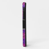 Aangepaste naam paarse roze strepen glitter Case-Mate iPhone case (Achterkant/links)