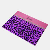 Aangepaste naam paarse roze strook deurmat (Schuin)