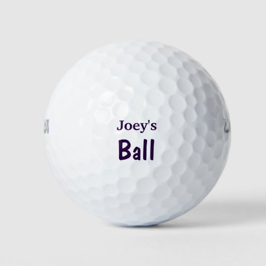 Aangepaste naam paarse tekst golfballen (Voorkant)
