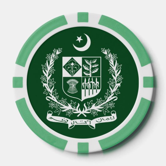 Aangepaste naam Pakistan Poker Chips (Voorkant)