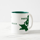 Aangepaste naam Pakistan Tweekleurige Koffiemok (Voorkant rechts)
