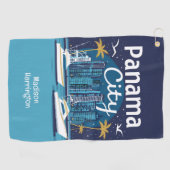 Aangepaste naam Panama City Golfhanddoek (Horizontaal)