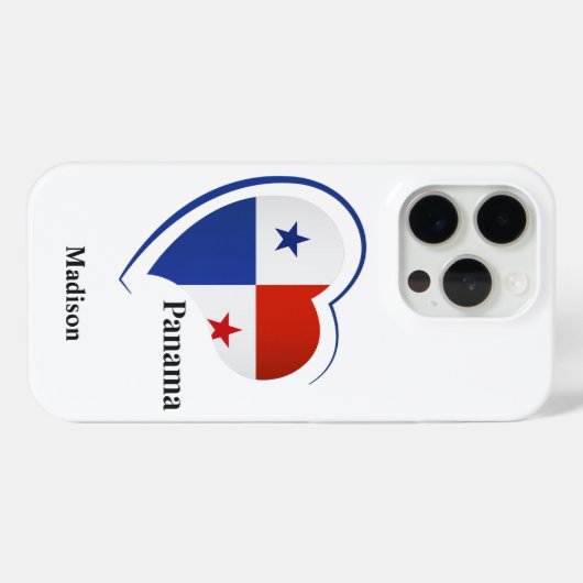 Aangepaste naam Panama Love Case-Mate iPhone Case (Achterkant (horizontaal))
