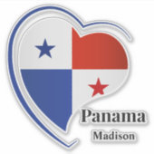 Aangepaste naam Panama Love Sticker (Voorkant)