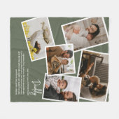 Aangepaste naam Papa Vader Definitie Fotocollage Fleece Deken (Voorkant (Horizontaal))