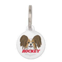 Aangepaste naam Papillon Puppy Hondenliefhebber