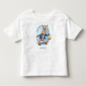 Aangepaste naam Pasen Bunny Boy Skateboarden Kinder Shirts (Voorkant)