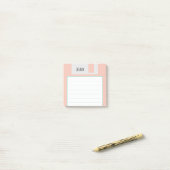 Aangepaste naam pastel floppy disk, Y2K-stijl Post-it® Notes (Op bureau)
