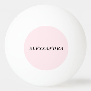 Aangepaste naam Pastel Roze Zwart Minimalistisch S Pingpongballen