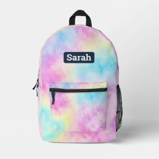 aangepaste naam pastel Tie dye rugzak