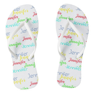 Aangepaste naam patroon Slim Straps Teenslippers