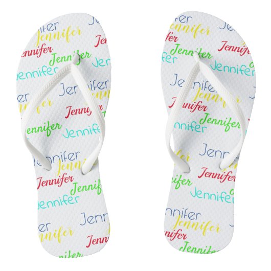 Aangepaste naam patroon Slim Straps Teenslippers (Voetbed)