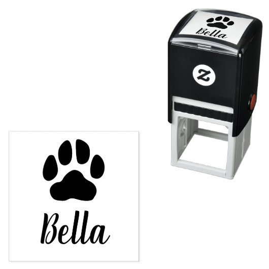 Aangepaste naam Paw Print Zelf Inkt Stempel (In situ)