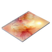 Aangepaste Naam Peach Raspberry Bloemen Alcohol In Notitieboek (Linkerzijde)