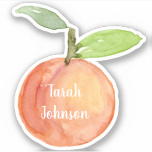 Aangepaste naam Peach Sticker
