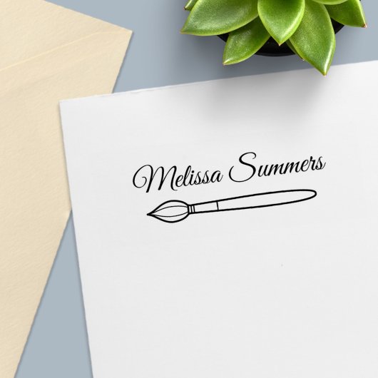 Aangepaste naam penseel  zelfinktende stempel