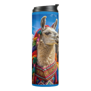 Aangepaste naam Peru Llama Thermosbeker