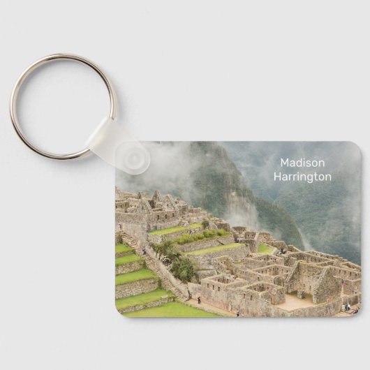 Aangepaste naam Peru Machu Picchu Sleutelhanger (Achterkant)