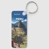 Aangepaste naam Peru Machu Picchu Sleutelhanger (Achterkant)