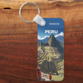 Aangepaste naam Peru Machu Picchu Sleutelhanger (Voorkant)