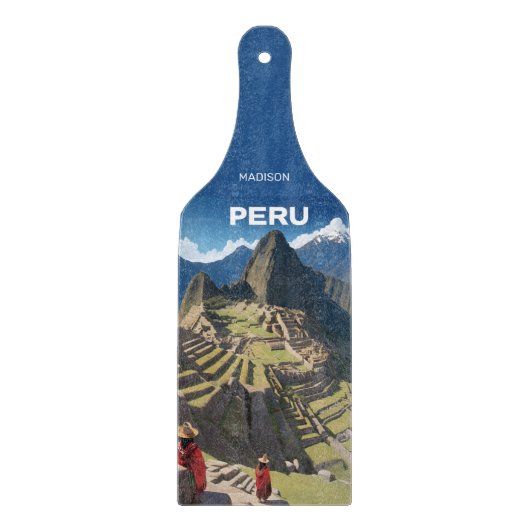 Aangepaste naam Peru Machu Picchu Snijplank (Voorkant)