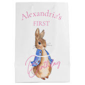 Aangepaste naam Peter eerste verjaardag Medium Cadeauzakje (Achterkant)