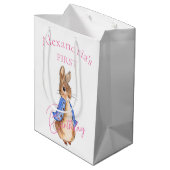 Aangepaste naam Peter eerste verjaardag Medium Cadeauzakje (Achterkant Gekanteld)