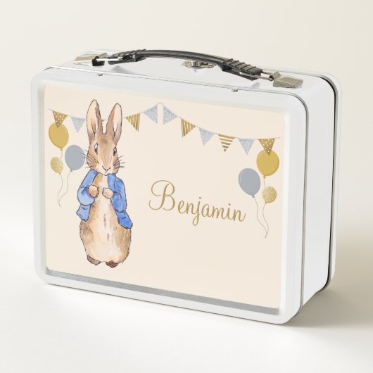 Aangepaste naam Peter het konijn beige achtergrond (Achterkant)