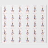 Aangepaste Naam Peter het konijn Eerste Verjaardag Cadeaupapier (Vlak)