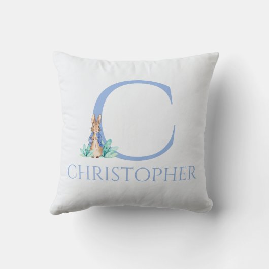 Aangepaste naam Peter het konijn Kussen (Achterkant)