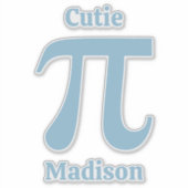 Aangepaste naam Pi/Cutie Pi Sticker (Voorkant)