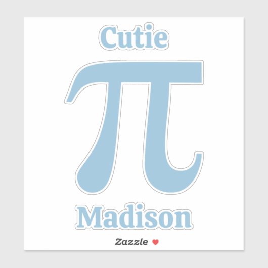 Aangepaste naam Pi/Cutie Pi Sticker (Vel)