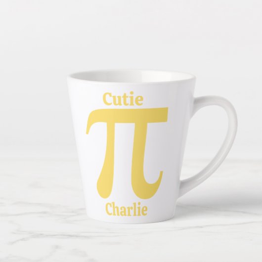 Aangepaste naam pi/Cutie Pie Latte Mok (Rechts)