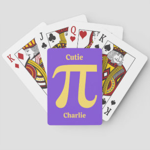Aangepaste naam pi/Cutie Pie Pokerkaarten