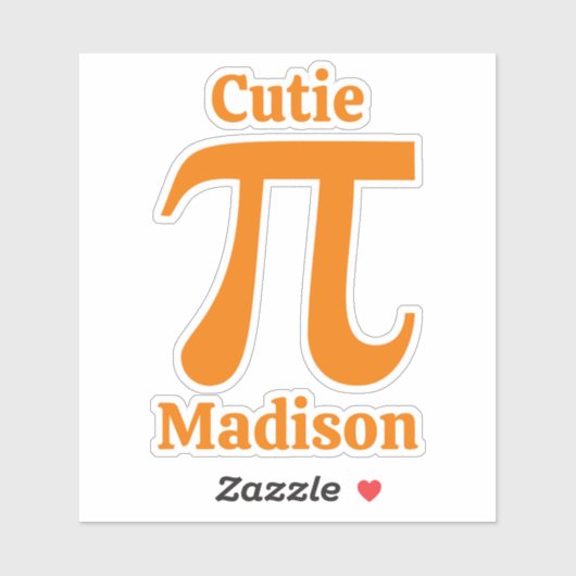 Aangepaste naam pi/Cutie Pie Sticker (Vel)