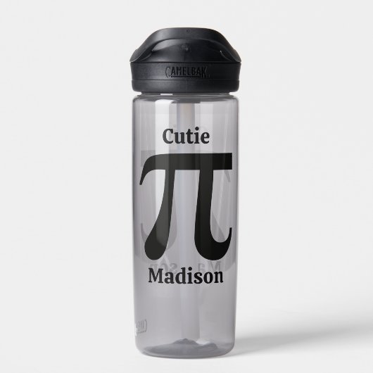 Aangepaste naam pi/Cutie Pie Waterfles (Achterkant)