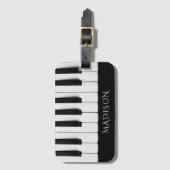 Aangepaste naam piano Keys Bagagelabel (Voorkant (verticaal))