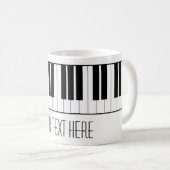 Aangepaste naam Piano Keys-toetsenbord leraarstude Koffiemok (Voorkant rechts)
