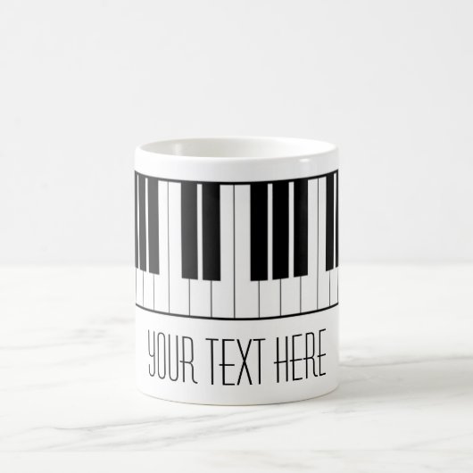 Aangepaste naam Piano Keys-toetsenbord leraarstude Koffiemok (Center)