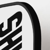 Aangepaste naam "Pie Hole" Pickleball Paddle (Links Detail)