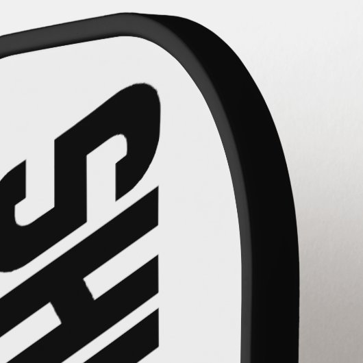 Aangepaste naam "Pie Hole" Pickleball Paddle (Links Detail)