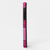 Aangepaste naam pinguïn roze glitter Case-Mate iPhone case (Achterkant/links)