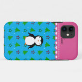 Aangepaste naam: Pinguïn sky blue Tree sterren Case-Mate iPhone Case (Achterkant (horizontaal))