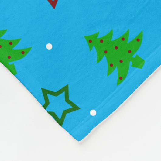 Aangepaste naam: Pinguïn sky blue Tree sterren Fleece Deken (Hoek)