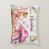 Aangepaste naam Pink Fairy Mushrooms Accent Kussen (Voorkant(Verticaal))