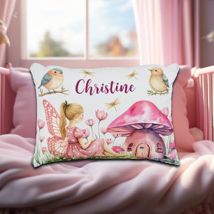 Aangepaste naam Pink Fairy Mushrooms Accent Kussen